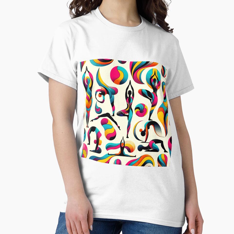Yoga poses silhouettes Classic T-Shirt